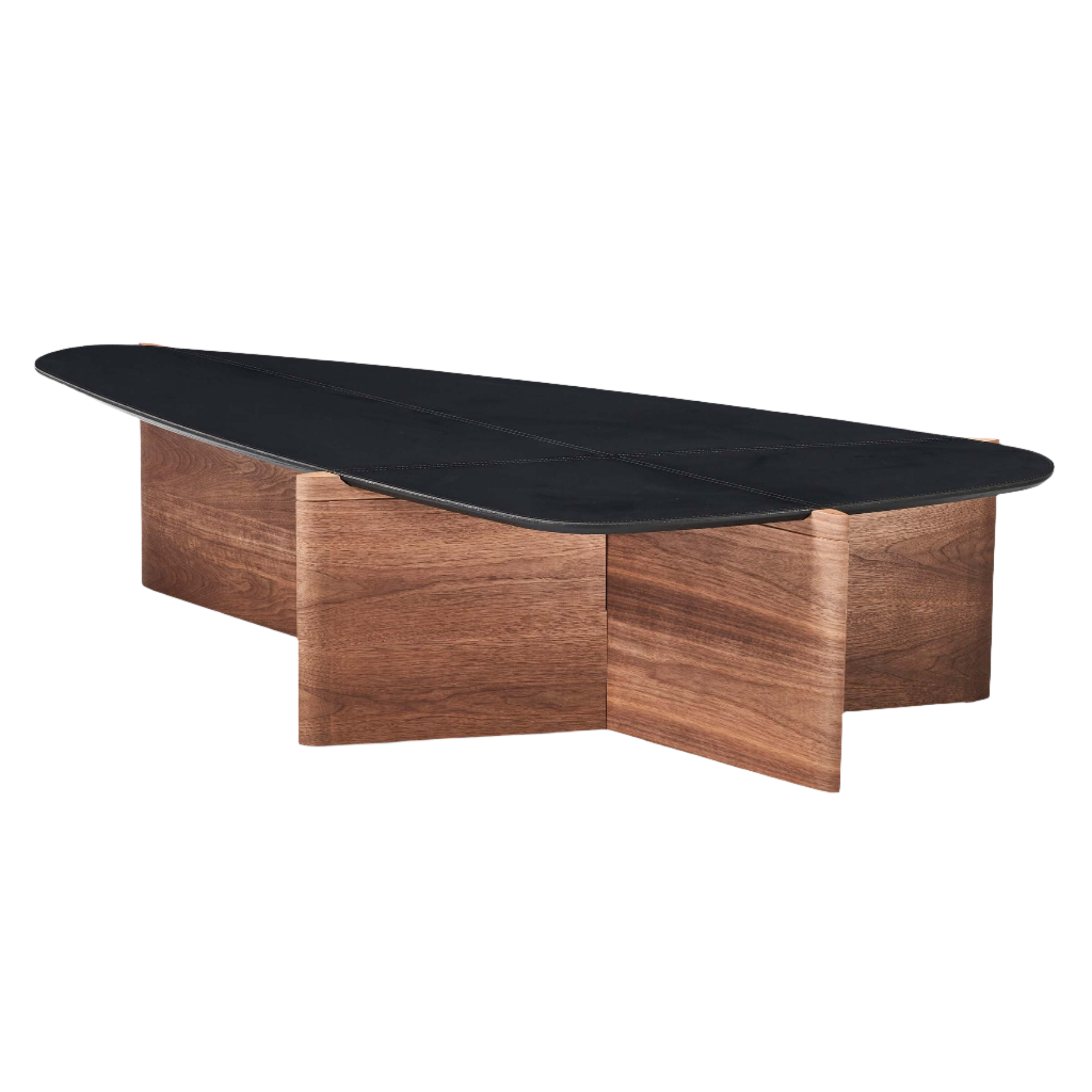 Seina Saddle Leather Top Coffee Table  LT055M -  Coffee tables - ebarza Furniture UAE | Shop Modern Furniture in Abu Dhabi & Dubai - مفروشات ايبازرا في الامارات | تسوق اثاث عصري وديكورات مميزة في دبي وابوظبي