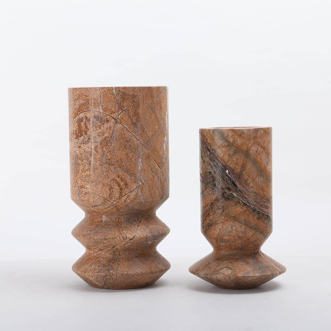 Stone Vase-S KB3017AS -  Vases - ebarza Furniture UAE | Shop Modern Furniture in Abu Dhabi & Dubai - مفروشات ايبازرا في الامارات | تسوق اثاث عصري وديكورات مميزة في دبي وابوظبي