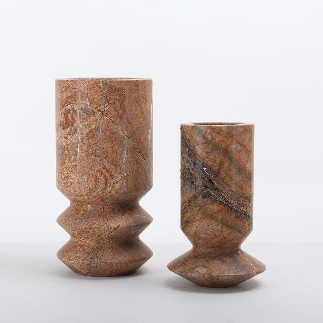 Stone Vase-S KB3017AS -  Vases - ebarza Furniture UAE | Shop Modern Furniture in Abu Dhabi & Dubai - مفروشات ايبازرا في الامارات | تسوق اثاث عصري وديكورات مميزة في دبي وابوظبي