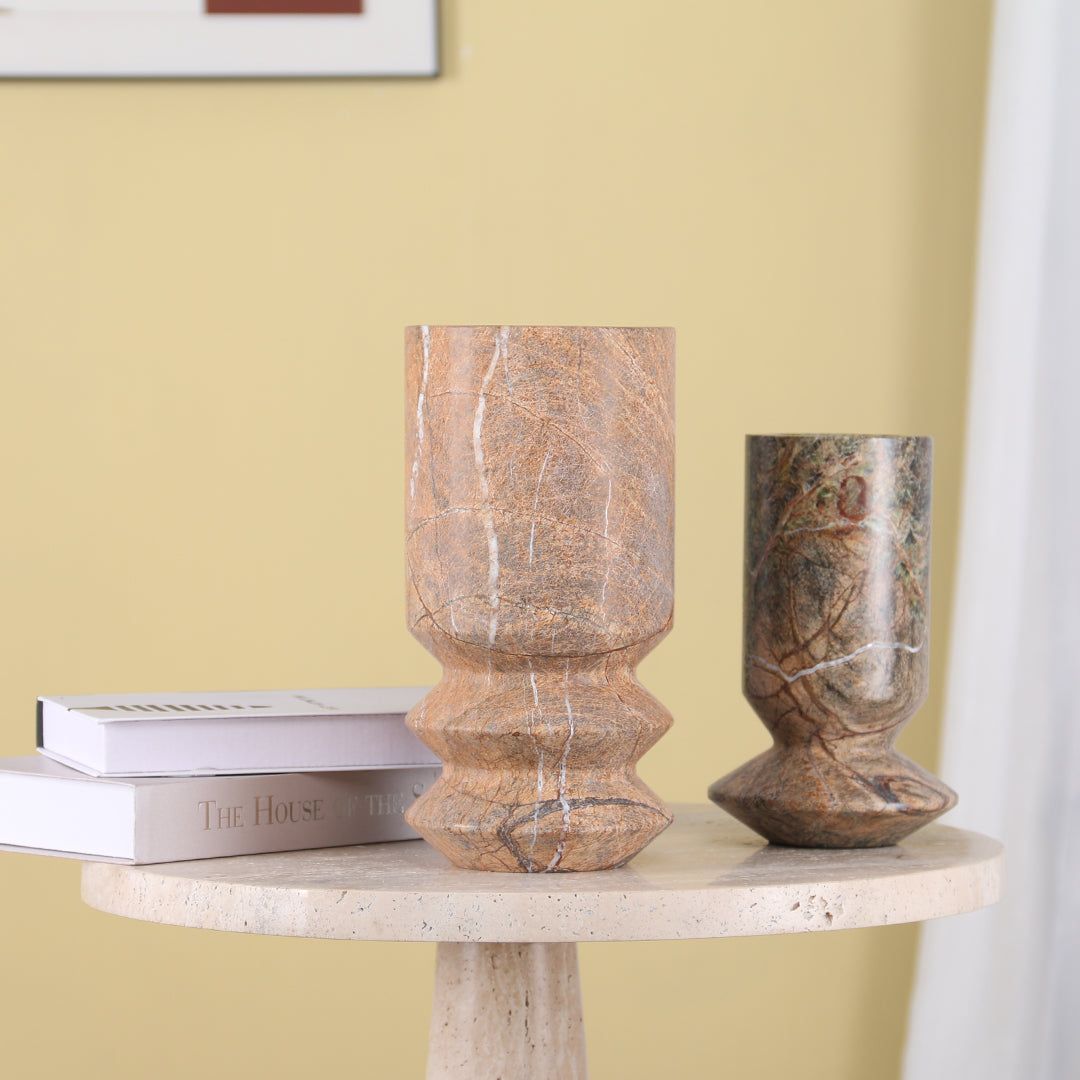 Stone Vase-L KB3017AL -  Vases - ebarza Furniture UAE | Shop Modern Furniture in Abu Dhabi & Dubai - مفروشات ايبازرا في الامارات | تسوق اثاث عصري وديكورات مميزة في دبي وابوظبي