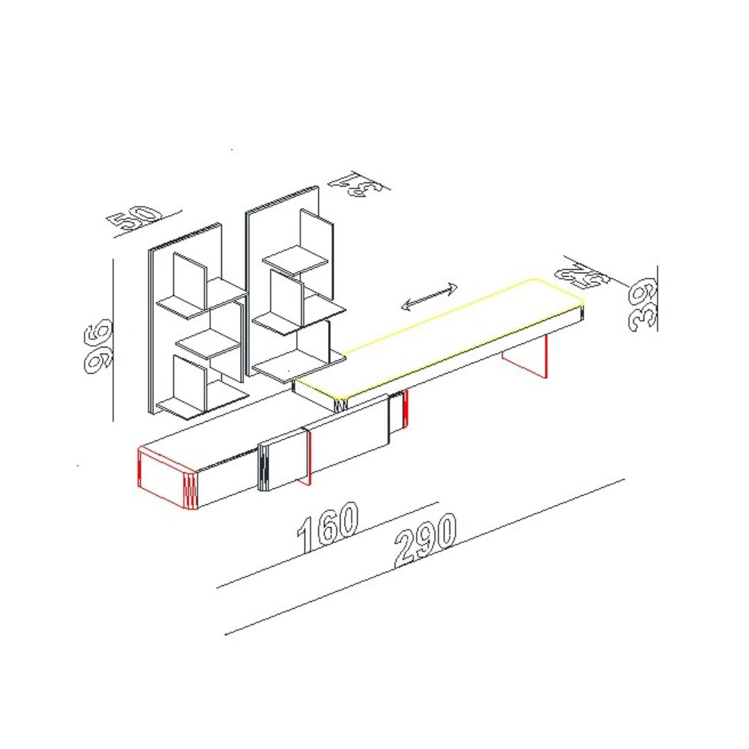 UTOPIA Wall Shelve EL-WS-TV002 -  TV Units - ebarza Furniture UAE | Shop Modern Furniture in Abu Dhabi & Dubai - مفروشات ايبازرا في الامارات | تسوق اثاث عصري وديكورات مميزة في دبي وابوظبي