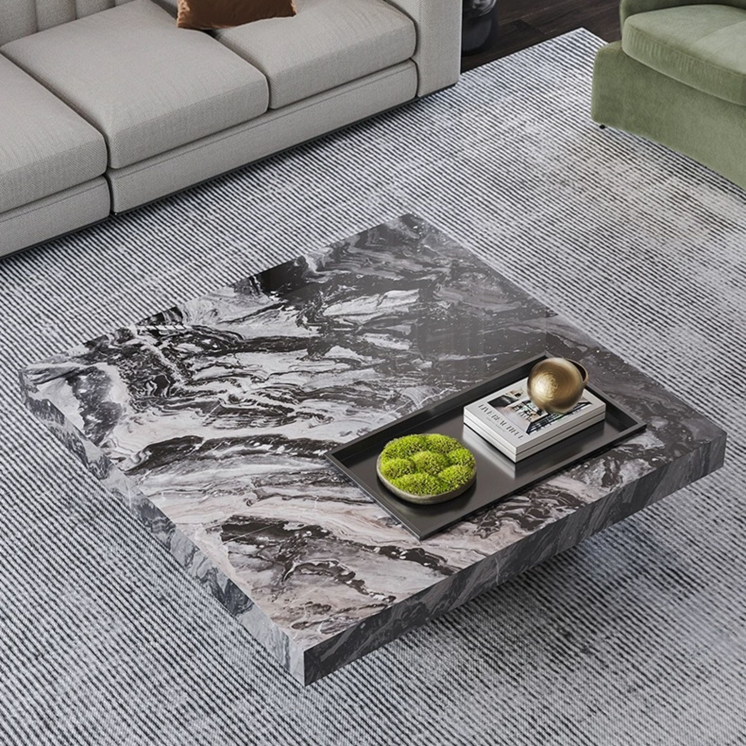 Marble silver online coffee table