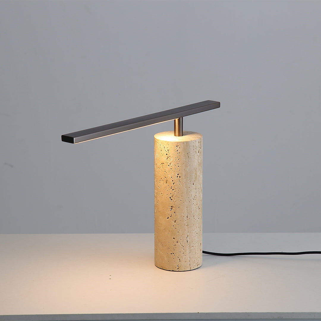 Travertine Table Lamp JA049 -  Desk\table Lamps - ebarza Furniture UAE | Shop Modern Furniture in Abu Dhabi & Dubai - مفروشات ايبازرا في الامارات | تسوق اثاث عصري وديكورات مميزة في دبي وابوظبي