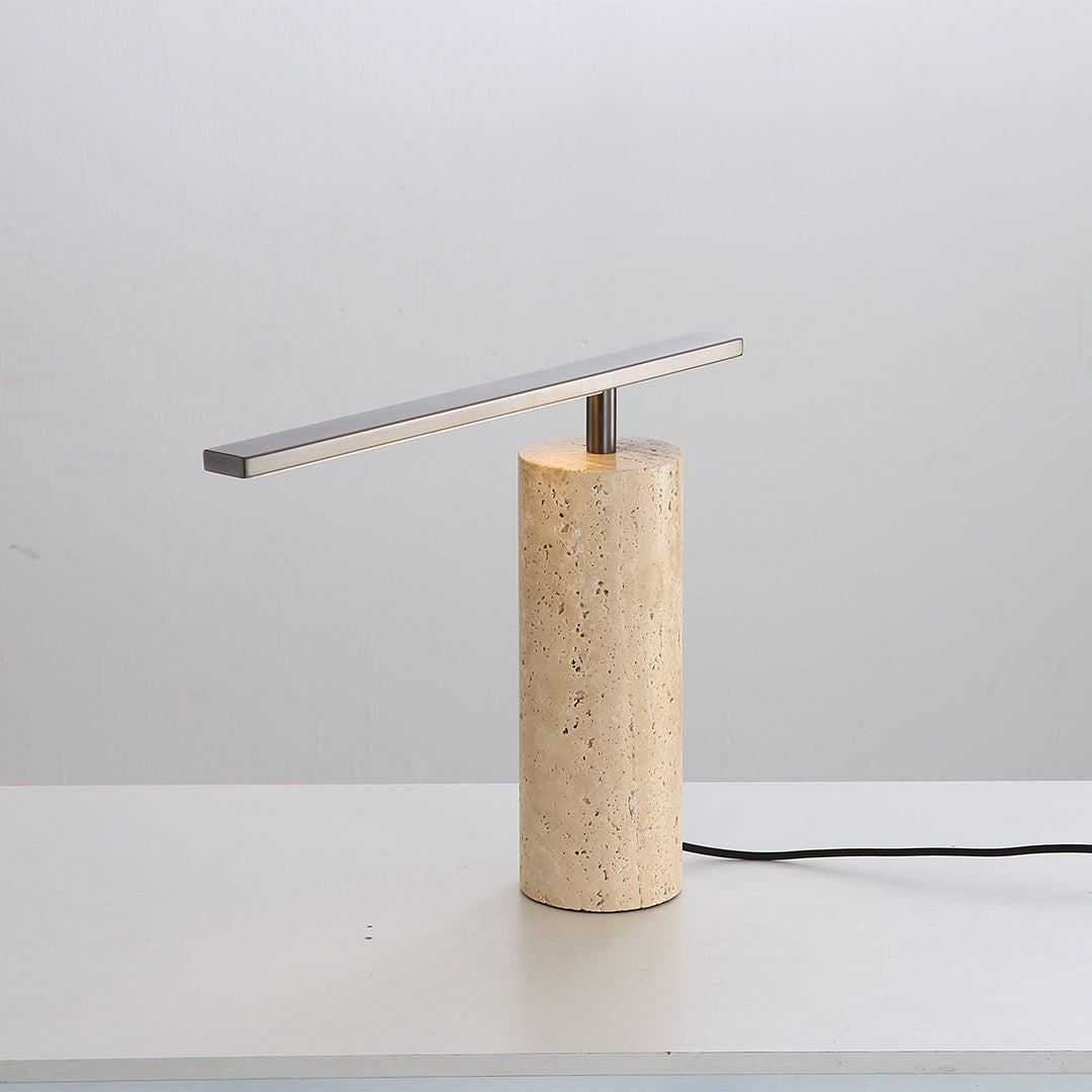 Travertine Table Lamp JA049 -  Desk\table Lamps - ebarza Furniture UAE | Shop Modern Furniture in Abu Dhabi & Dubai - مفروشات ايبازرا في الامارات | تسوق اثاث عصري وديكورات مميزة في دبي وابوظبي