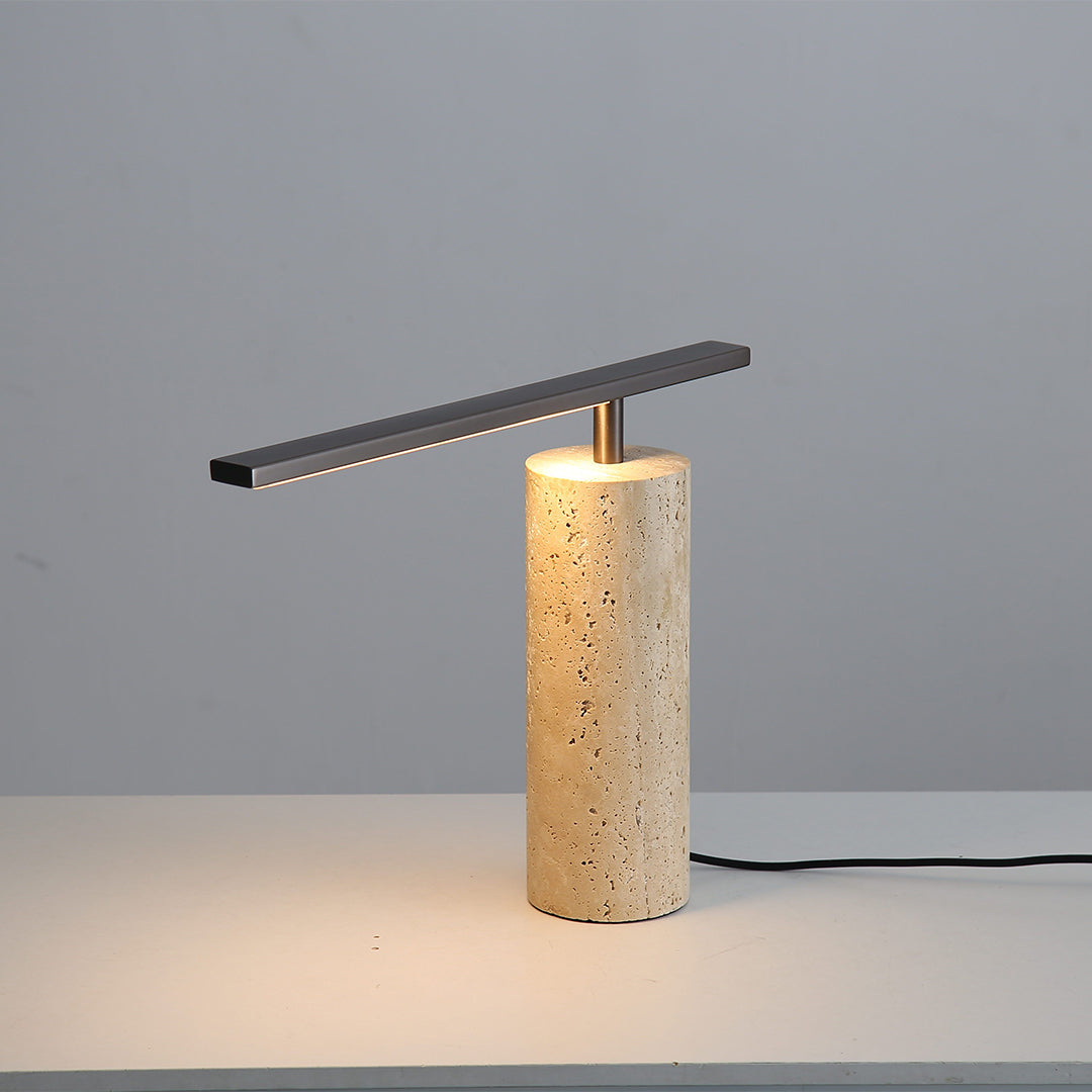 Travertine Table Lamp JA049 -  Desk\table Lamps - ebarza Furniture UAE | Shop Modern Furniture in Abu Dhabi & Dubai - مفروشات ايبازرا في الامارات | تسوق اثاث عصري وديكورات مميزة في دبي وابوظبي