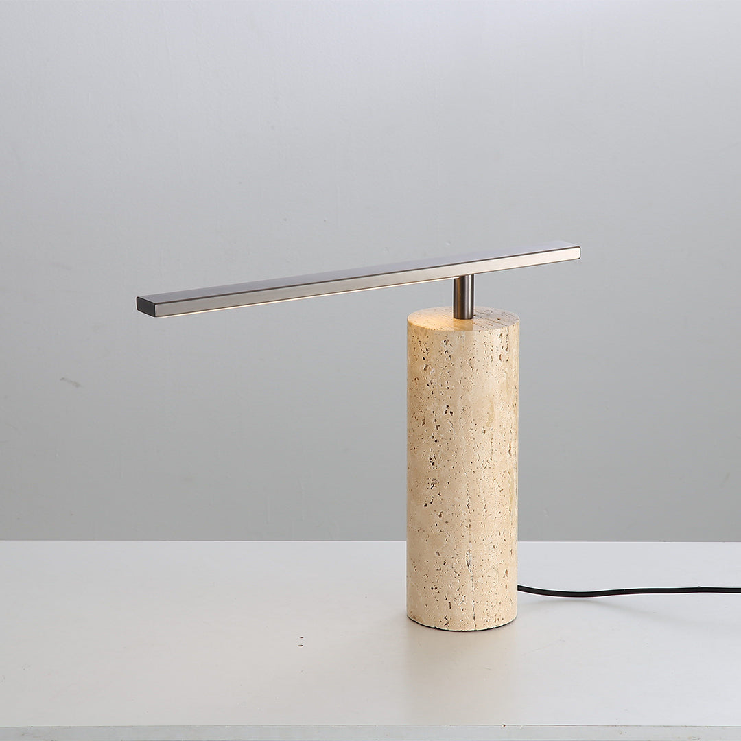 Travertine Table Lamp JA049 -  Desk\table Lamps - ebarza Furniture UAE | Shop Modern Furniture in Abu Dhabi & Dubai - مفروشات ايبازرا في الامارات | تسوق اثاث عصري وديكورات مميزة في دبي وابوظبي