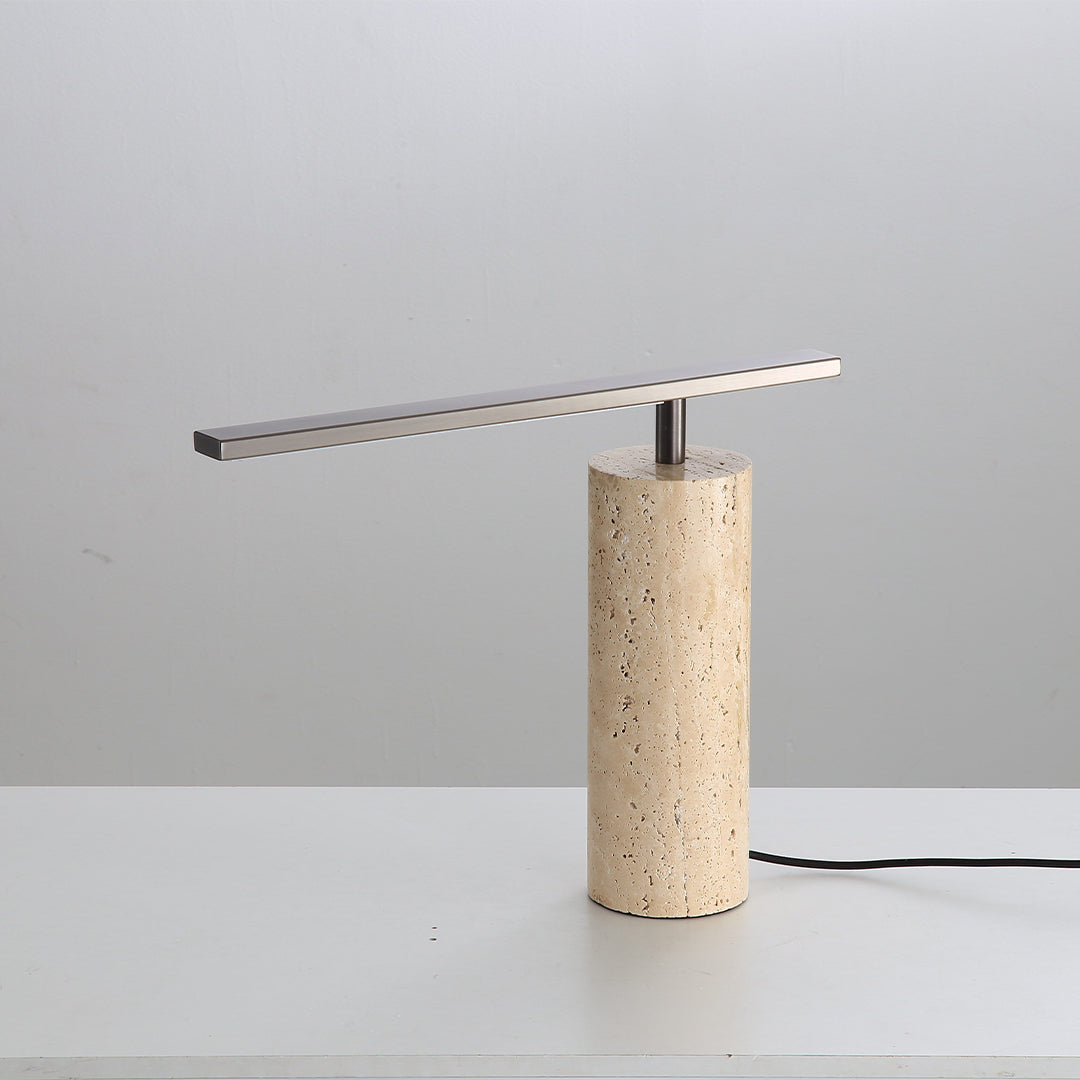 Travertine Table Lamp JA049 -  Desk\table Lamps - ebarza Furniture UAE | Shop Modern Furniture in Abu Dhabi & Dubai - مفروشات ايبازرا في الامارات | تسوق اثاث عصري وديكورات مميزة في دبي وابوظبي