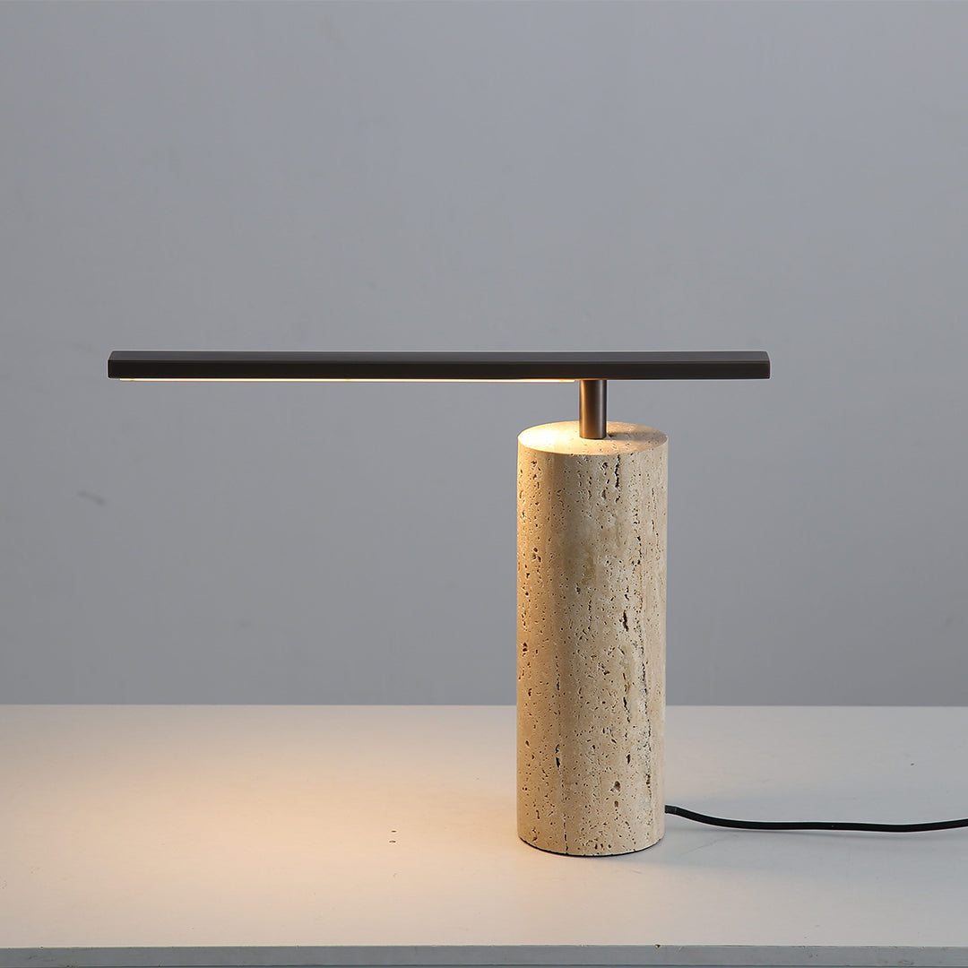 Travertine Table Lamp JA049 -  Desk\table Lamps - ebarza Furniture UAE | Shop Modern Furniture in Abu Dhabi & Dubai - مفروشات ايبازرا في الامارات | تسوق اثاث عصري وديكورات مميزة في دبي وابوظبي