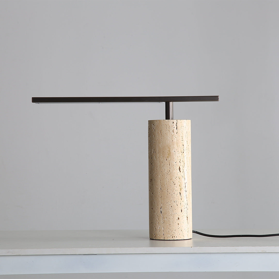 Travertine Table Lamp JA049 -  Desk\table Lamps - ebarza Furniture UAE | Shop Modern Furniture in Abu Dhabi & Dubai - مفروشات ايبازرا في الامارات | تسوق اثاث عصري وديكورات مميزة في دبي وابوظبي