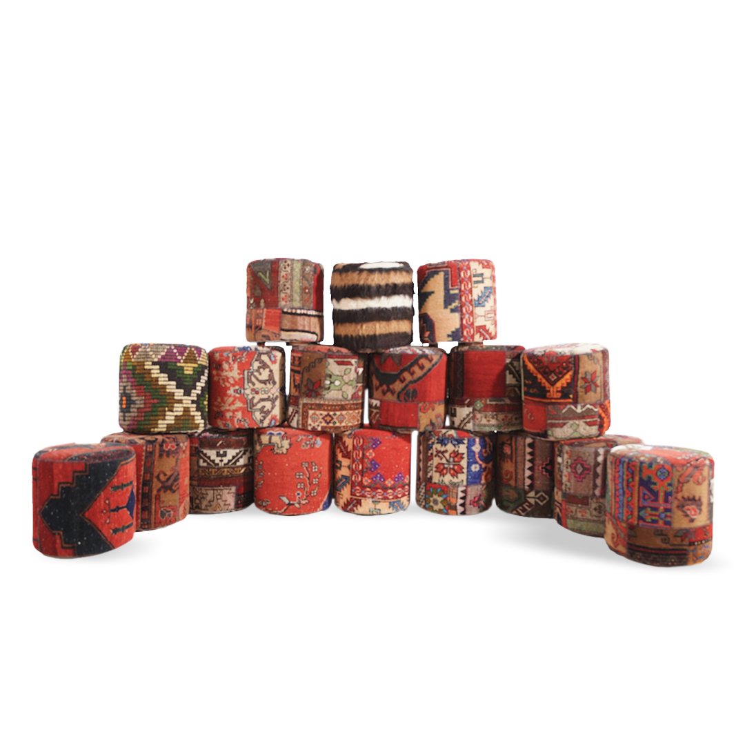 Anatolian Patchwork Style Pouf P9