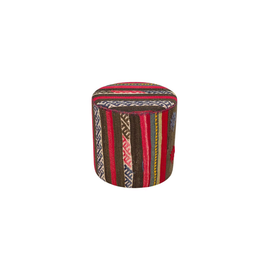 Anatolian Patchwork Style Pouf P8 -  Poufs - ebarza Furniture UAE | Shop Modern Furniture in Abu Dhabi & Dubai - مفروشات ايبازرا في الامارات | تسوق اثاث عصري وديكورات مميزة في دبي وابوظبي