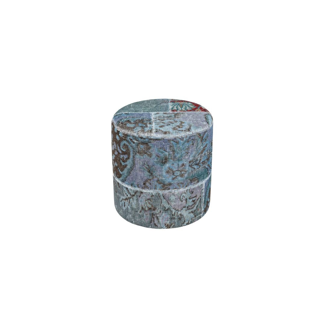 Anatolian Patchwork Style Pouf P26 -  Poufs - ebarza Furniture UAE | Shop Modern Furniture in Abu Dhabi & Dubai - مفروشات ايبازرا في الامارات | تسوق اثاث عصري وديكورات مميزة في دبي وابوظبي