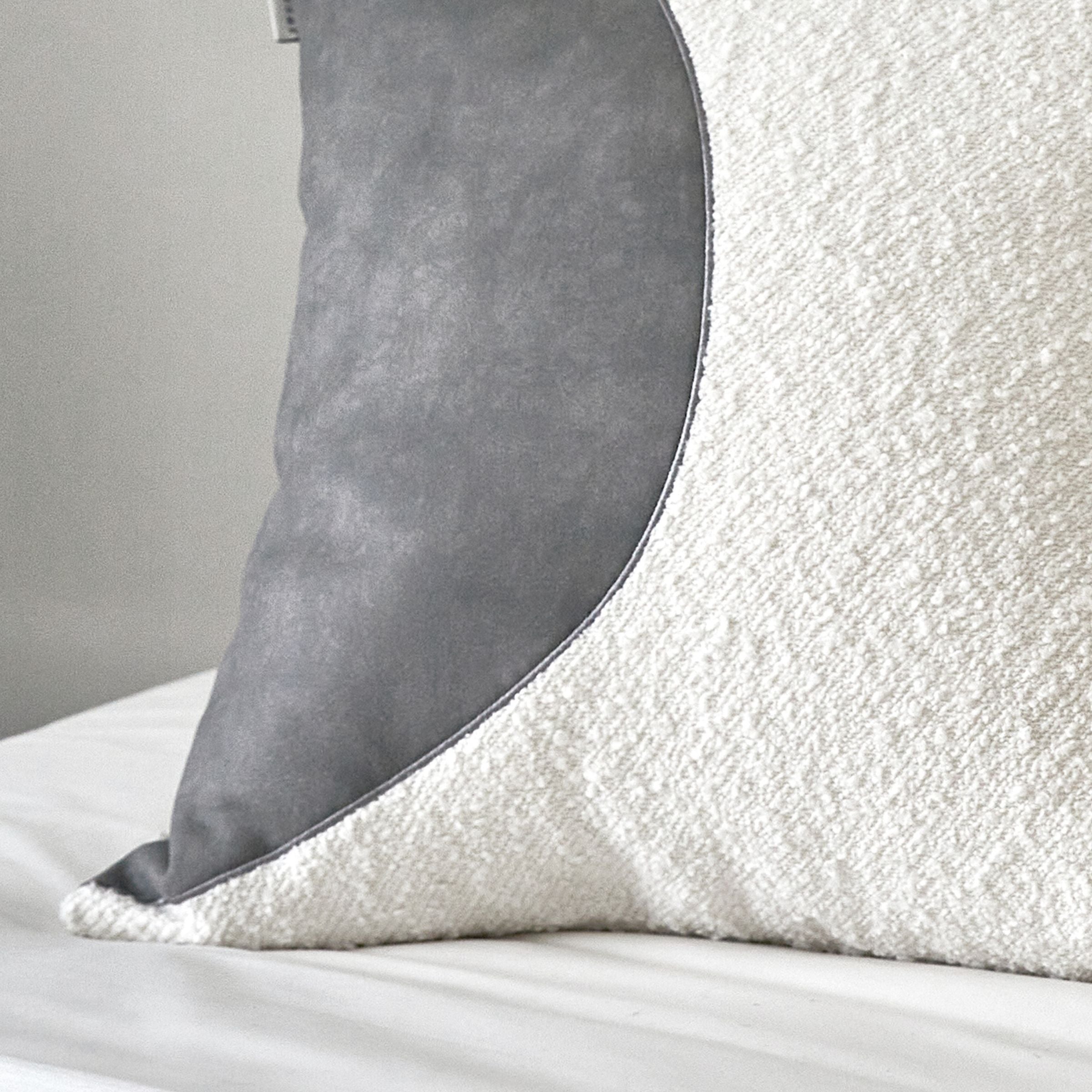 Long hot sale grey cushion