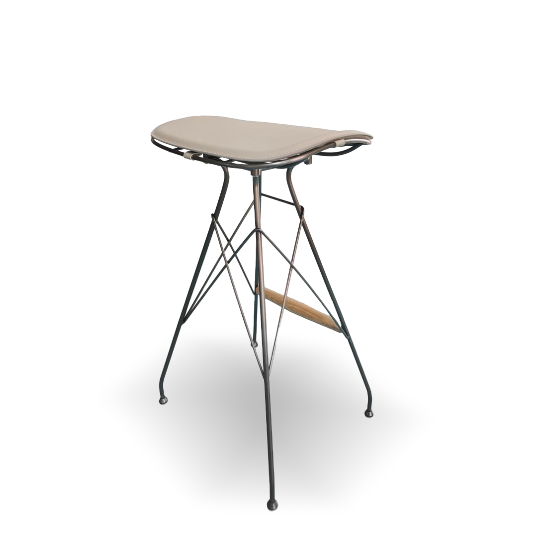 Pre order 15 Days Delivery Saddle Leather Bar Stool PS-B162 -  Bar Stools - ebarza Furniture UAE | Shop Modern Furniture in Abu Dhabi & Dubai - مفروشات ايبازرا في الامارات | تسوق اثاث عصري وديكورات مميزة في دبي وابوظبي