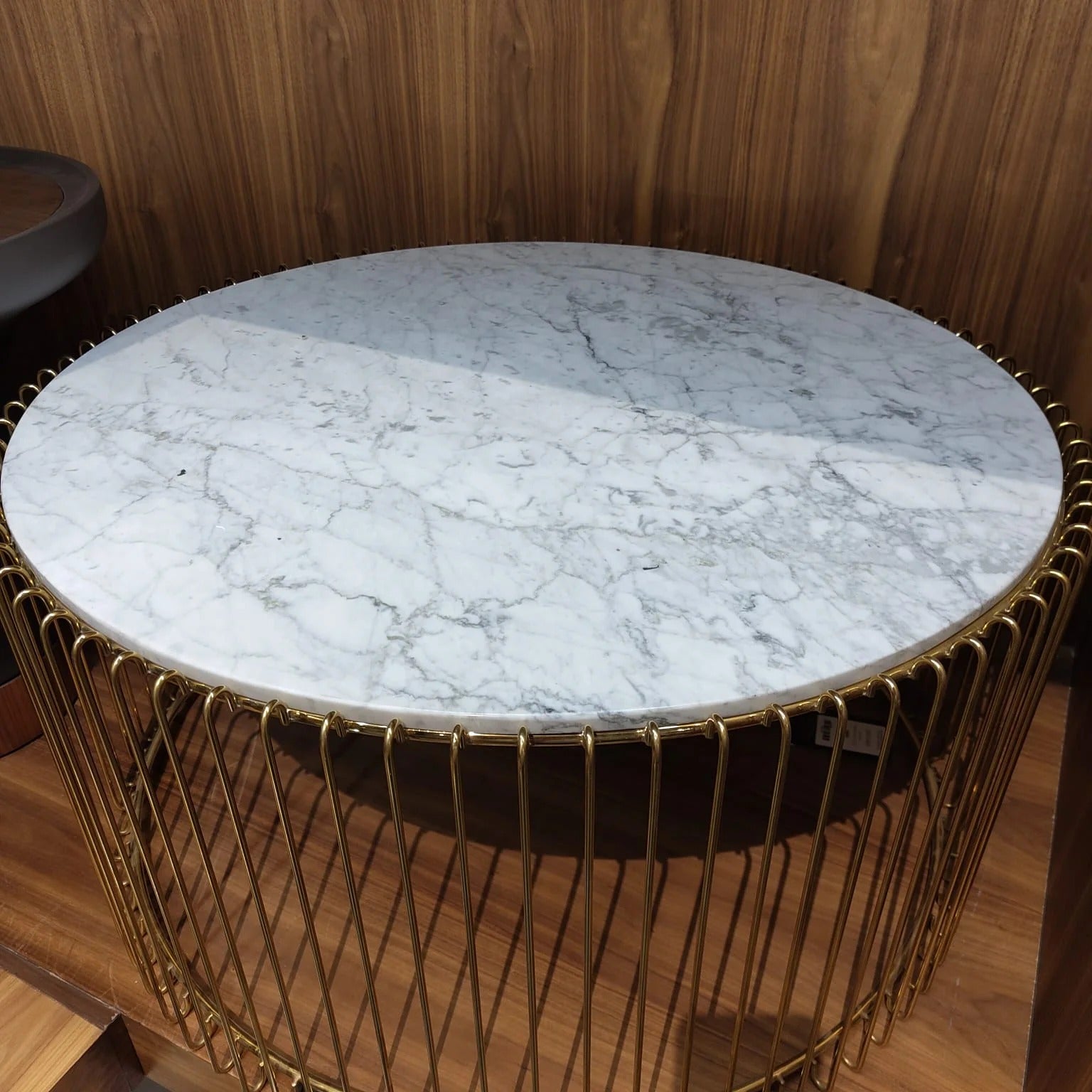 Display Item - Natural Marble & Stainless Steel Table  Bp8808 BgYAS