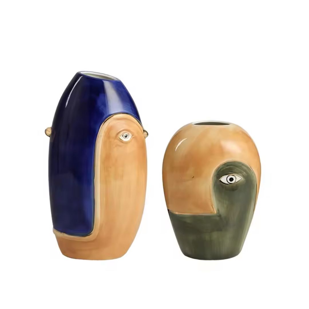 Wisdom Eye Vase-B  FD-D24051B -  Vases - ebarza Furniture UAE | Shop Modern Furniture in Abu Dhabi & Dubai - مفروشات ايبازرا في الامارات | تسوق اثاث عصري وديكورات مميزة في دبي وابوظبي