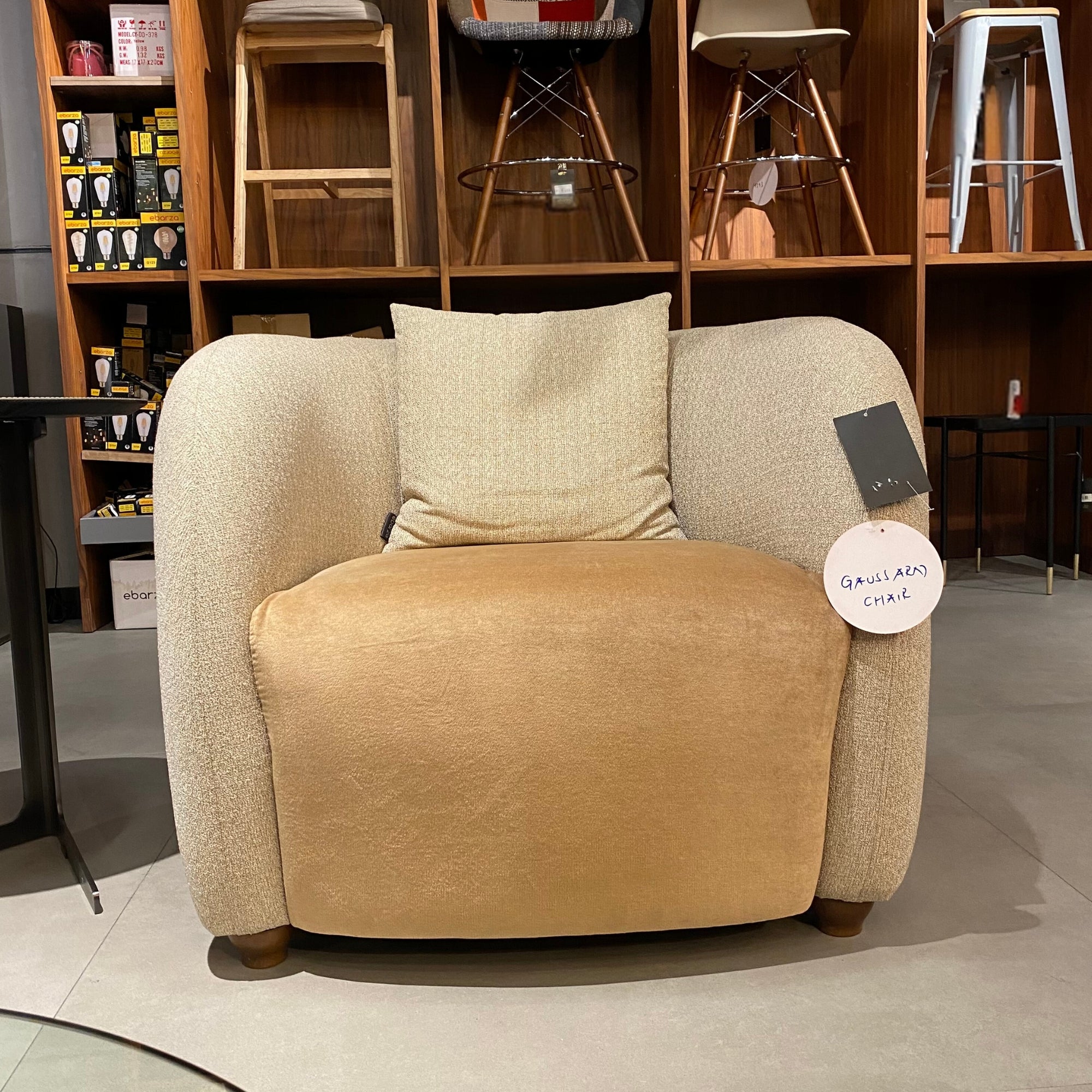 Display Item - Gauss Lounge Chair Gus1S-Td-Nakheel -  USED ITEM | قطعة من المعرض - كرسي صالة جاوس - ebarza Furniture UAE | Shop Modern Furniture in Abu Dhabi & Dubai - مفروشات ايبازرا في الامارات | تسوق اثاث عصري وديكورات مميزة في دبي وابوظبي