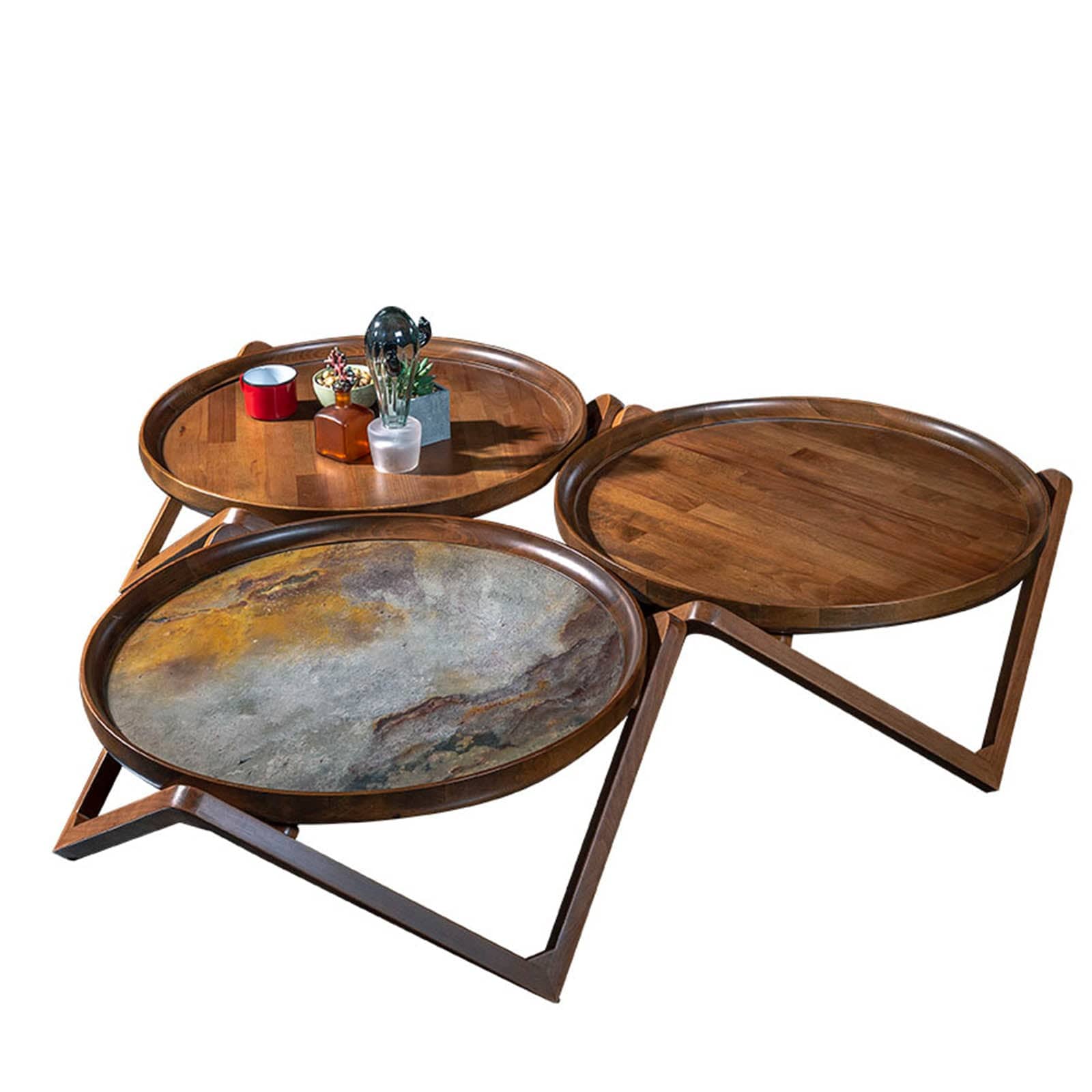 As Is Set Of 3 Passion Center Tables. -  USED ITEM | كما هي - مجموعة من 3 طاولات باشن - ebarza Furniture UAE | Shop Modern Furniture in Abu Dhabi & Dubai - مفروشات ايبازرا في الامارات | تسوق اثاث عصري وديكورات مميزة في دبي وابوظبي