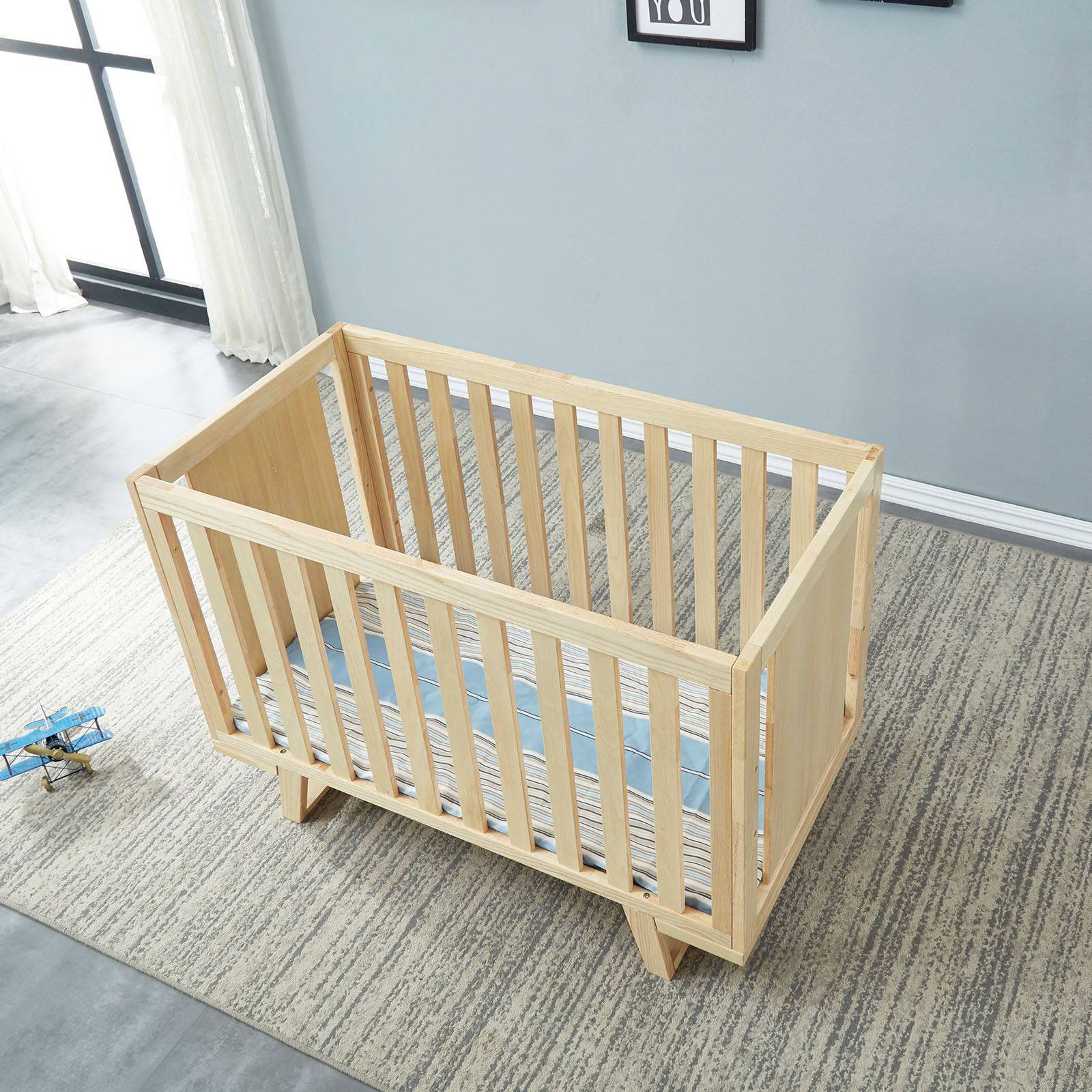 Solid wood store crib