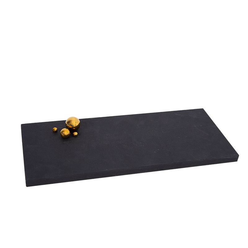 Black Rectangle & Metal Ball Tray Fb-Pg2008A -  Trays | المستطيل الأسود وصينية كروية معدنية - ebarza Furniture UAE | Shop Modern Furniture in Abu Dhabi & Dubai - مفروشات ايبازرا في الامارات | تسوق اثاث عصري وديكورات مميزة في دبي وابوظبي