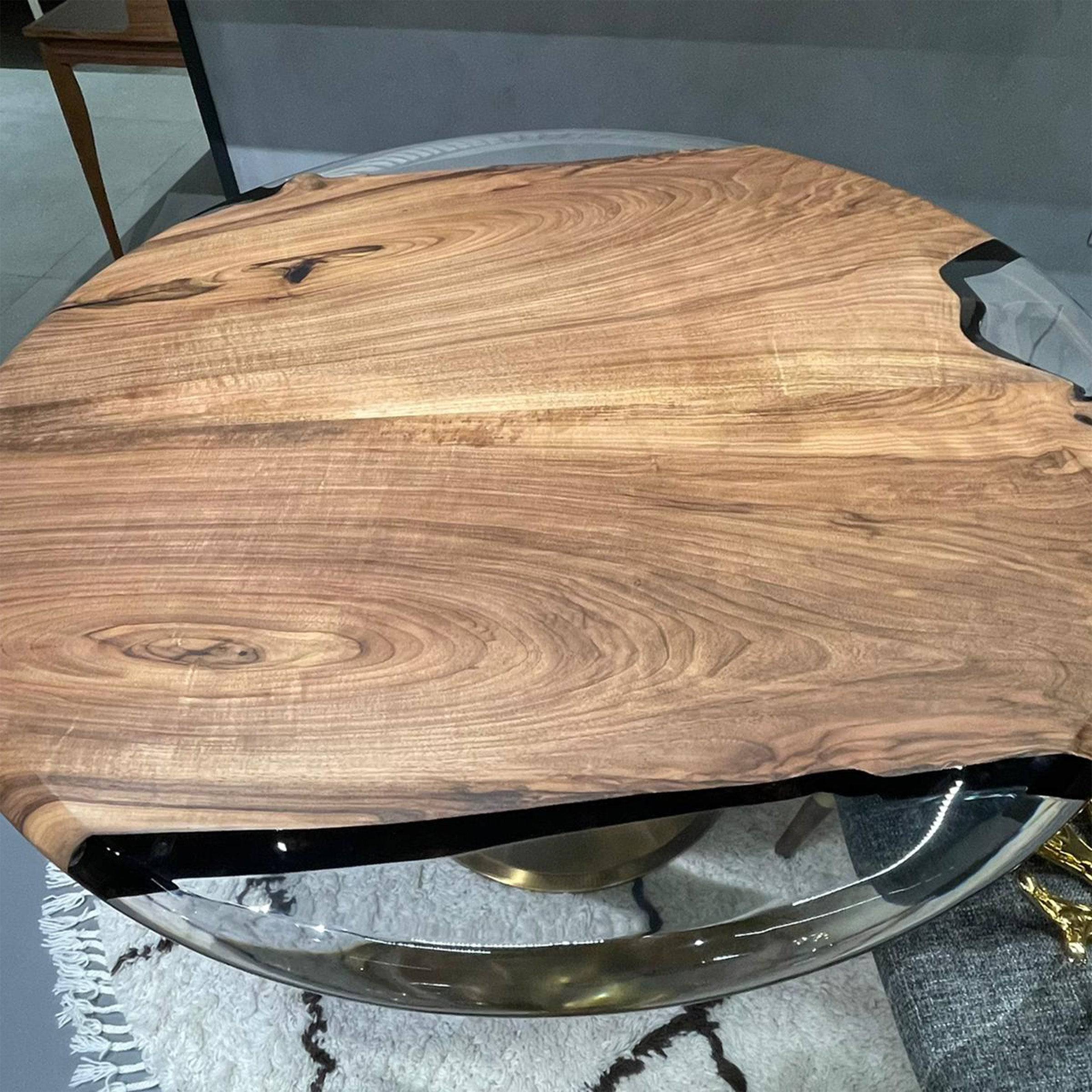 Live edge resin coffee shop table