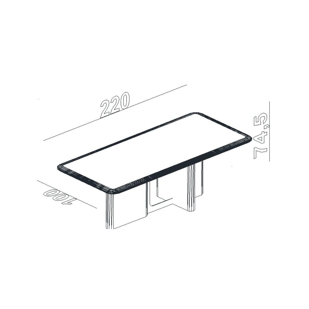 UTOPIA DINING TABLE EL-DT002 -  Dining Tables - ebarza Furniture UAE | Shop Modern Furniture in Abu Dhabi & Dubai - مفروشات ايبازرا في الامارات | تسوق اثاث عصري وديكورات مميزة في دبي وابوظبي