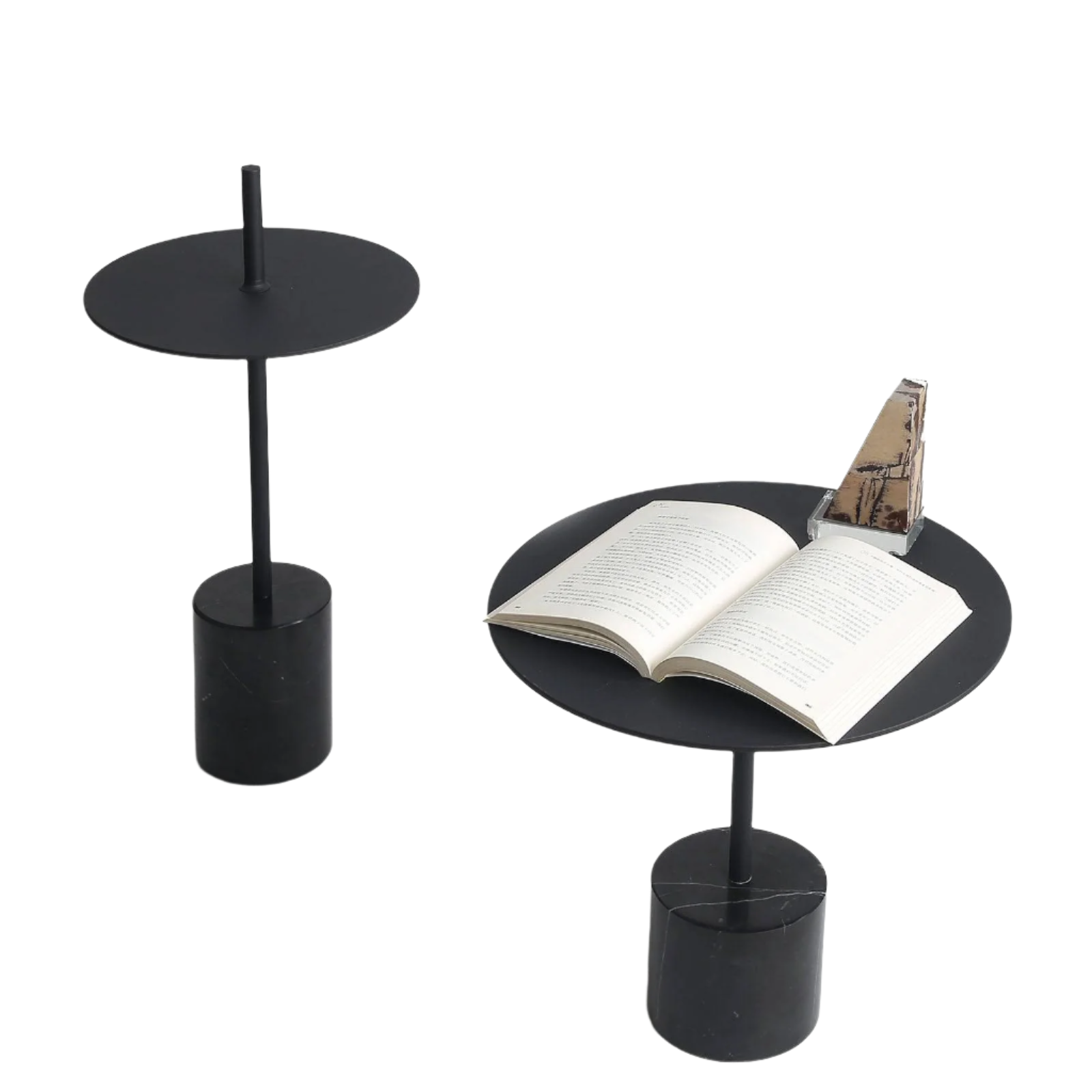 Espoo Marble Side Table Ct8684-44-Bk -  Side Tables - ebarza Furniture UAE | Shop Modern Furniture in Abu Dhabi & Dubai - مفروشات ايبازرا في الامارات | تسوق اثاث عصري وديكورات مميزة في دبي وابوظبي