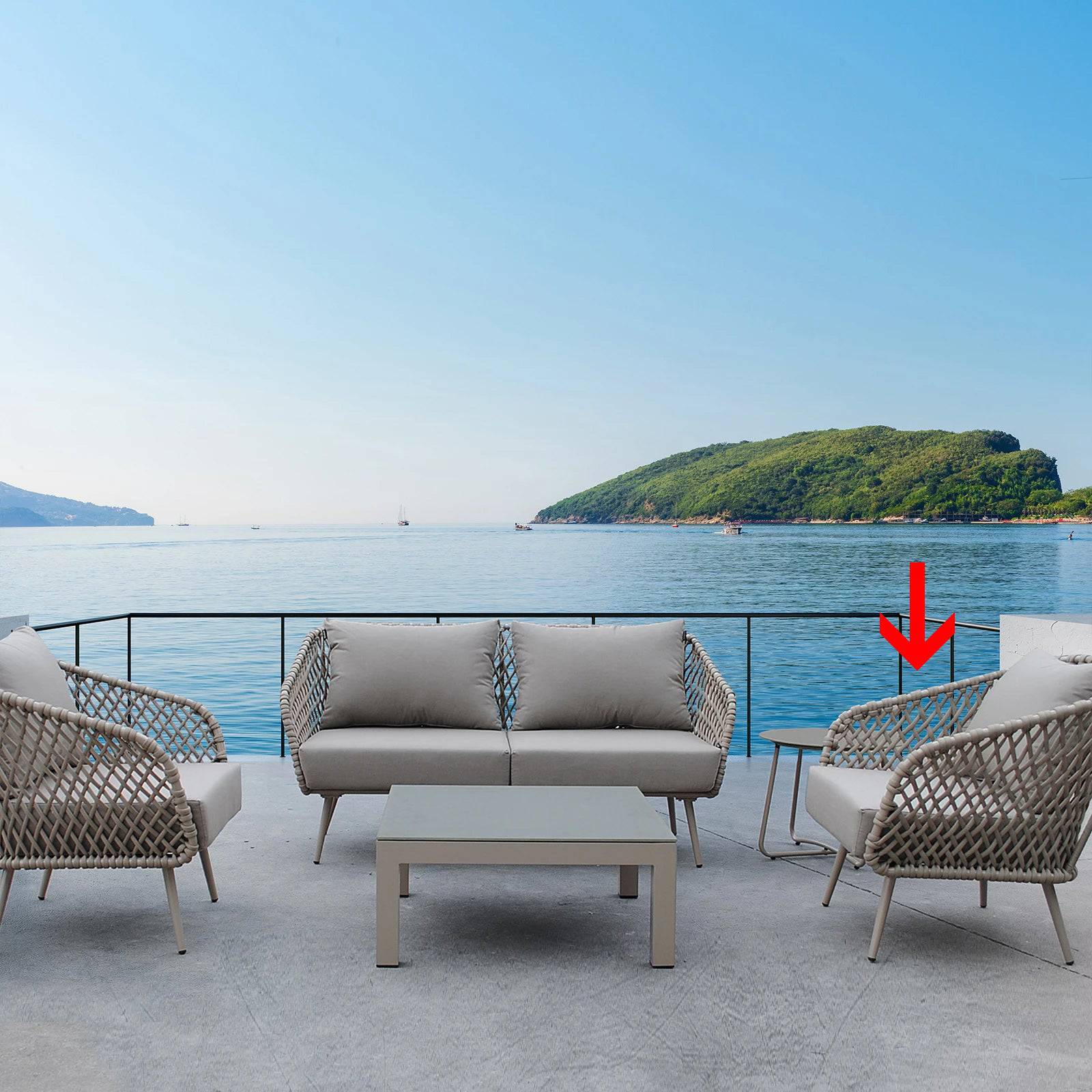 Display Item - Evolve Outdoor Armchair  28510301-YAS -  USED ITEM | قطعة من المعرض- كرسي بذراعين للاستخدام الخارجي من إفولف - ebarza Furniture UAE | Shop Modern Furniture in Abu Dhabi & Dubai - مفروشات ايبازرا في الامارات | تسوق اثاث عصري وديكورات مميزة في دبي وابوظبي