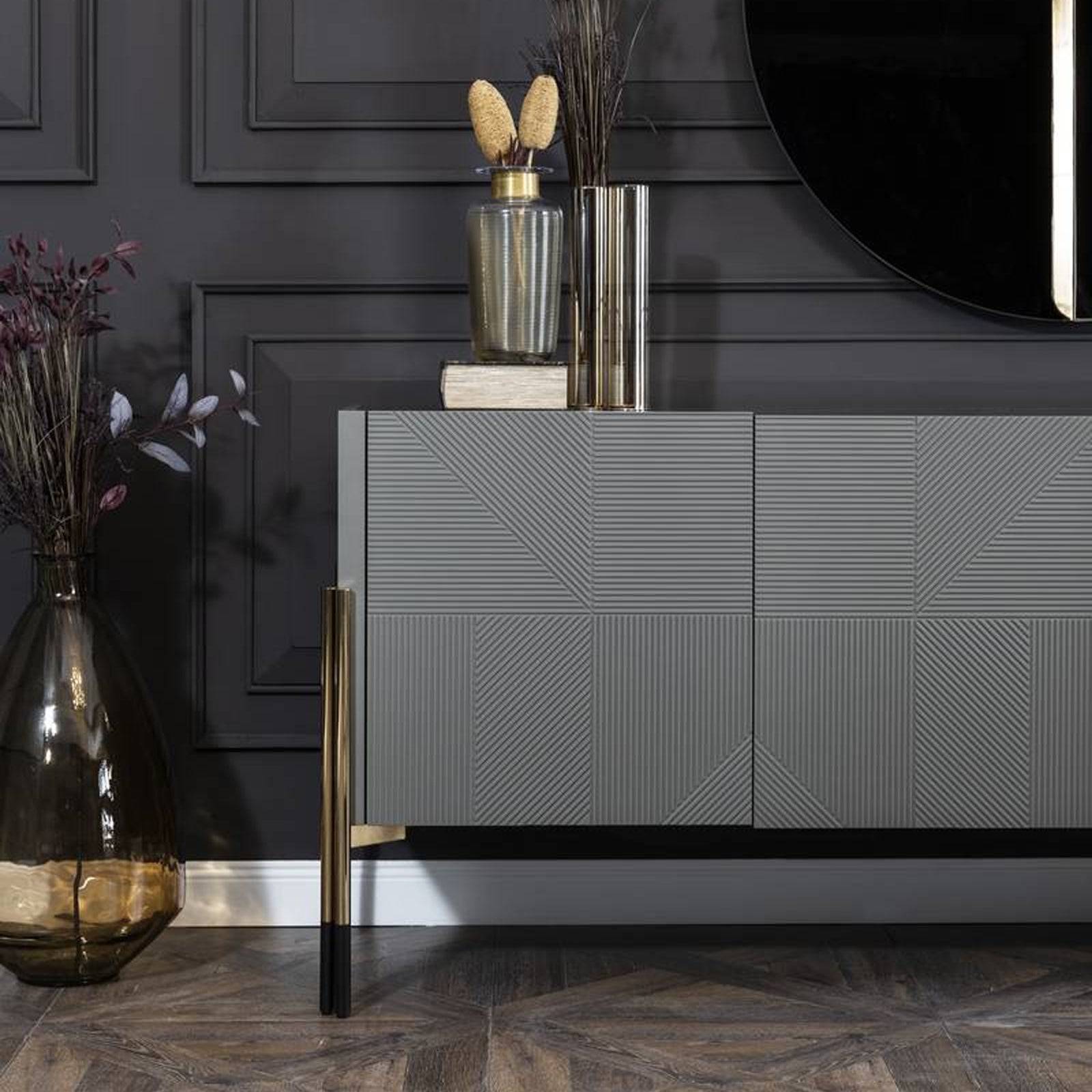 Dark store gray sideboard