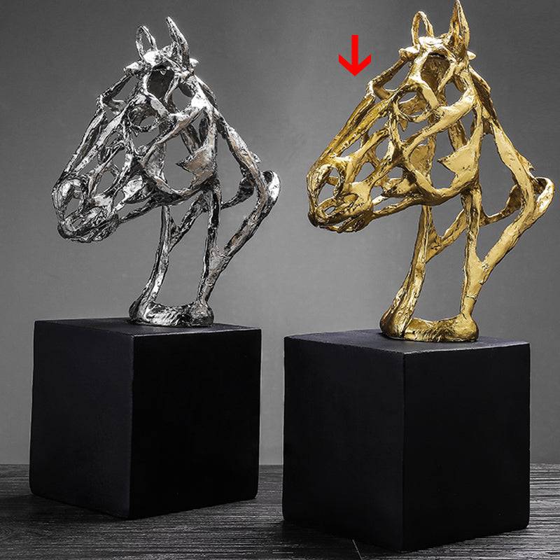 Golden Horse Statue Brass Figurine Copper Horse Decoration Home