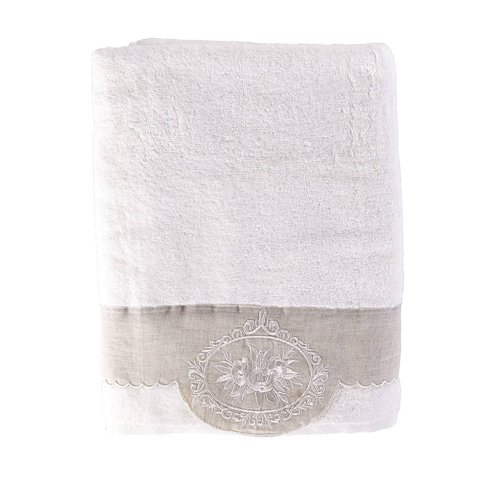 Karaca Home Assorti Embroidered Bath Towel 85X150 Cm 200.55.01.0437 -  Home Accessories | منشفة حمام كاراجا هوم أسورتي مطرزة 85 × 150 سم - ebarza Furniture UAE | Shop Modern Furniture in Abu Dhabi & Dubai - مفروشات ايبازرا في الامارات | تسوق اثاث عصري وديكورات مميزة في دبي وابوظبي