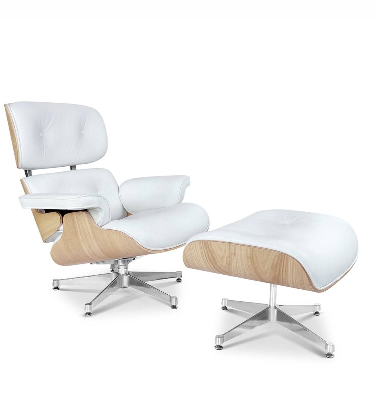 White lounge store chairs