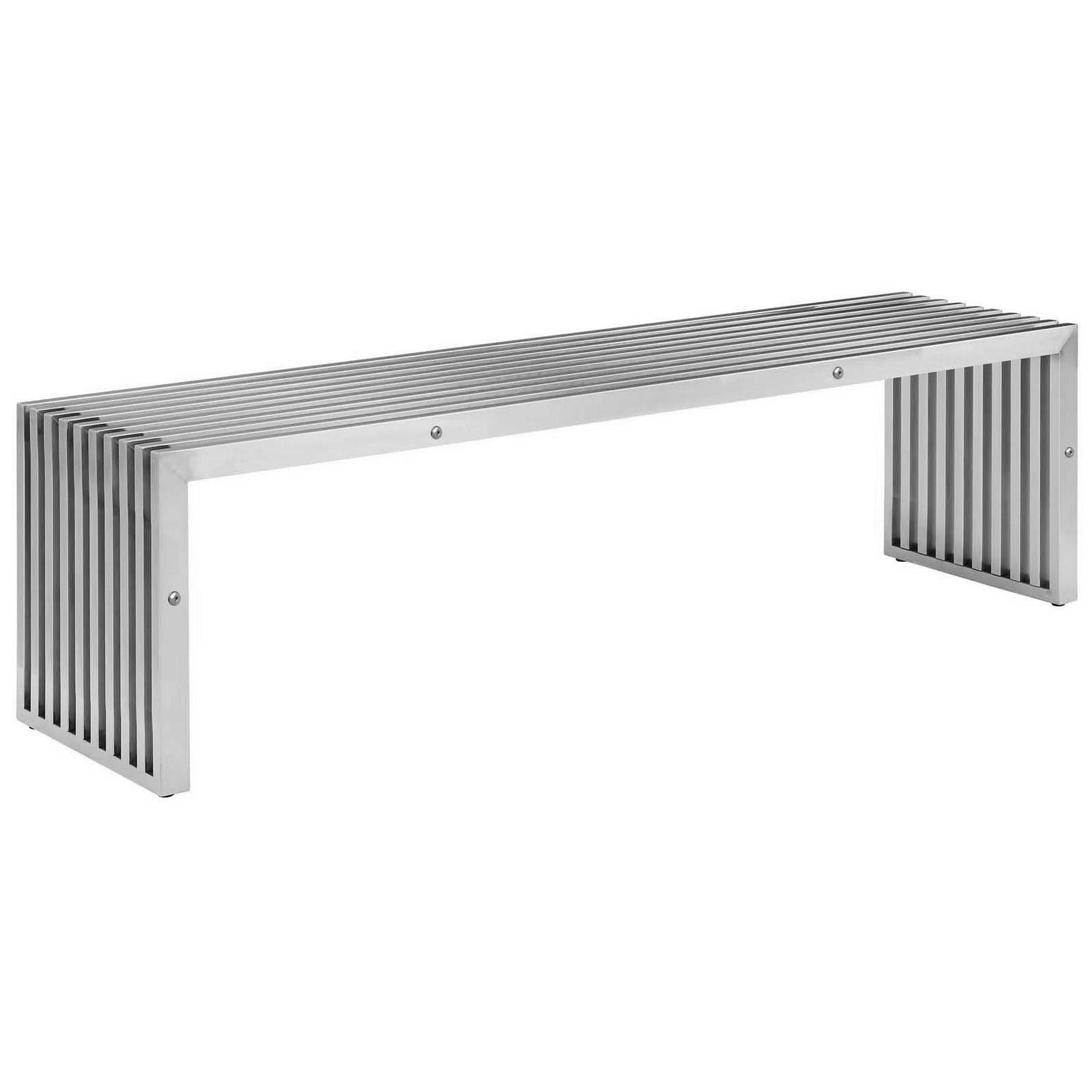 Stainless steel store seating bench