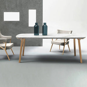 Buy Paradise Natural Marble Dining Table Dt2000 | ebarza Modern ...