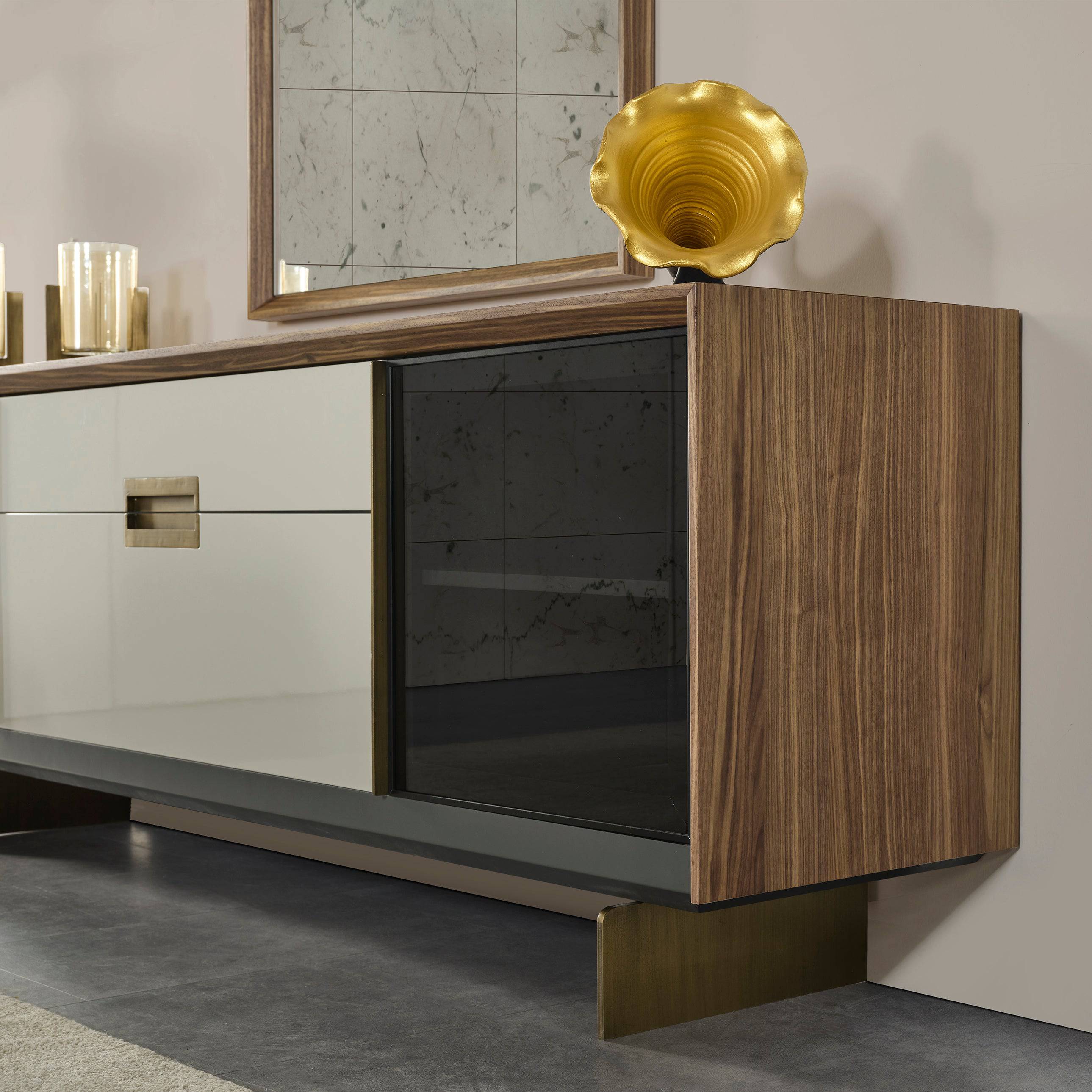 Pietra Kristal Sideboard And Mirror Krstl-Sbcnsl -  Sideboards | خزانة جانبية ومرآة من بييترا كريستال - ebarza Furniture UAE | Shop Modern Furniture in Abu Dhabi & Dubai - مفروشات ايبازرا في الامارات | تسوق اثاث عصري وديكورات مميزة في دبي وابوظبي