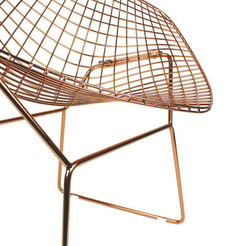 Buy Rose Gold Diamond Wire Chair Cushion Bp8019Rg ebarza Modern Furniture in Abu Dhabi Dubai