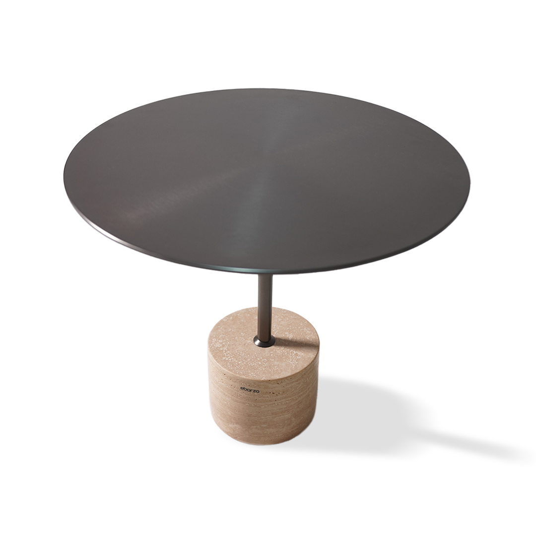 Espoo Marble Side Table CT8684-44-BG -  Side Tables - ebarza Furniture UAE | Shop Modern Furniture in Abu Dhabi & Dubai - مفروشات ايبازرا في الامارات | تسوق اثاث عصري وديكورات مميزة في دبي وابوظبي