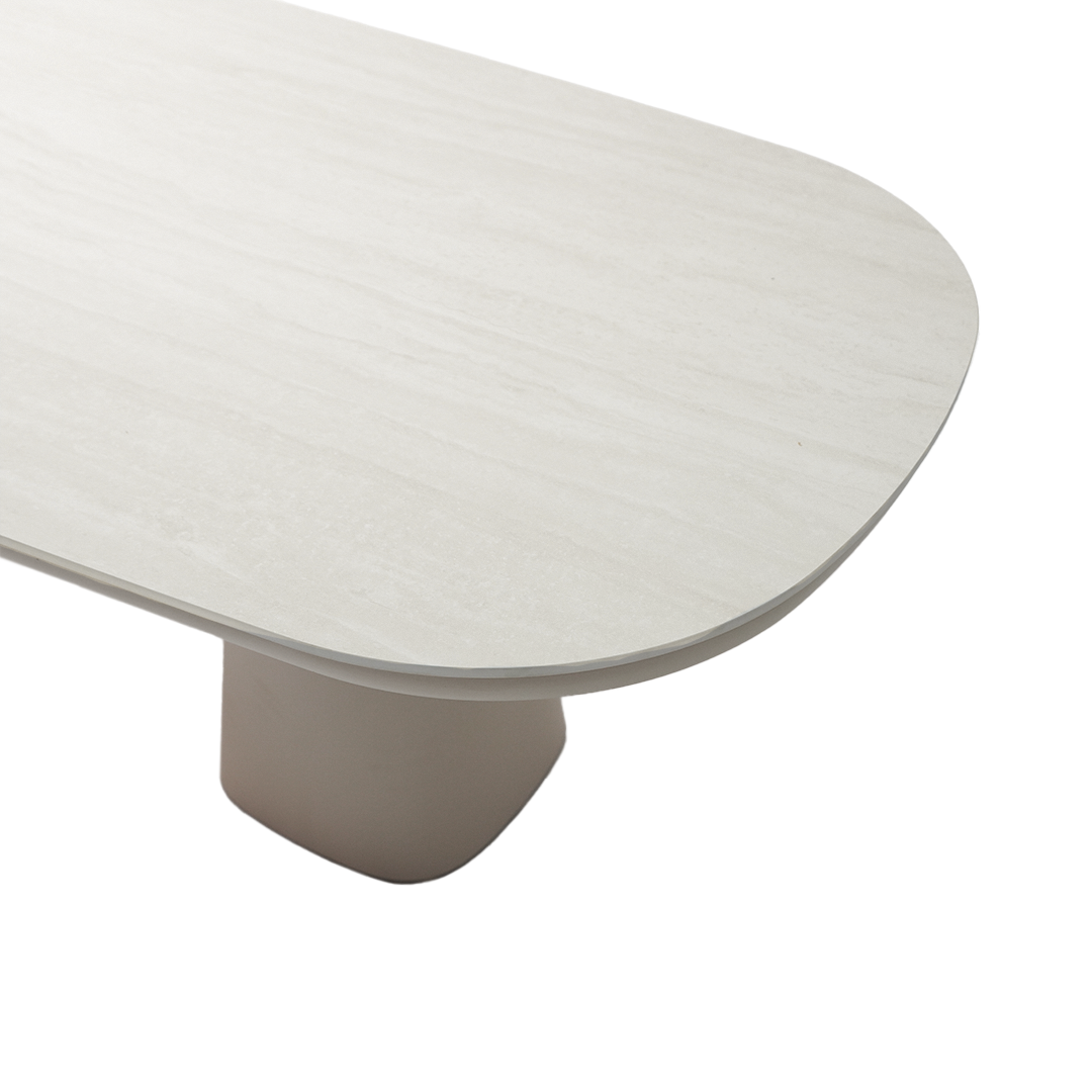 Block Outdoor Dining Table with Ceramic Top - AM9030N45CER + AL5540H37ALU