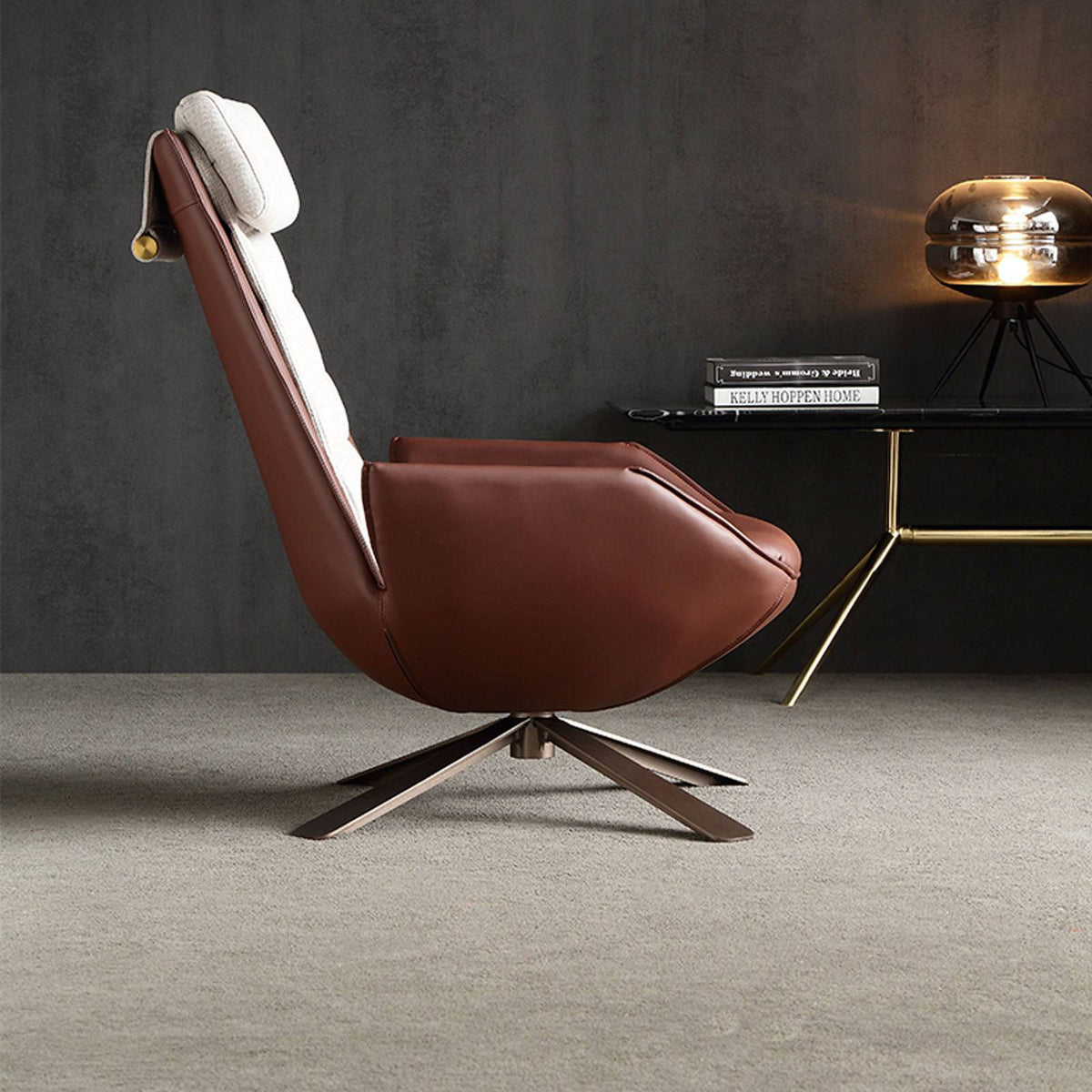 Buy Severo Lounge Chair LC045 Brown | ebarza Modern Furniture in Abu ...