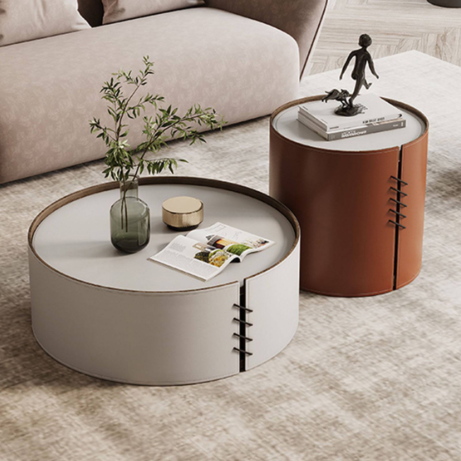 Modern end table with storage sale