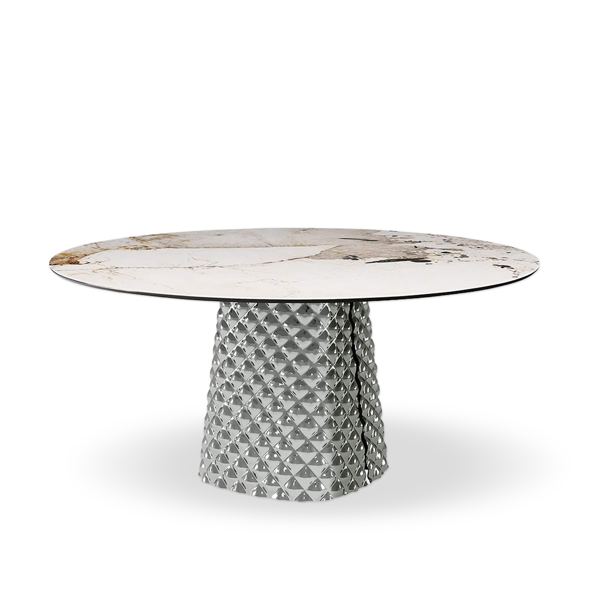 Sintered Stone Round Dining Table Tg-T12 -  Dining Tables - ebarza Furniture UAE | Shop Modern Furniture in Abu Dhabi & Dubai - مفروشات ايبازرا في الامارات | تسوق اثاث عصري وديكورات مميزة في دبي وابوظبي