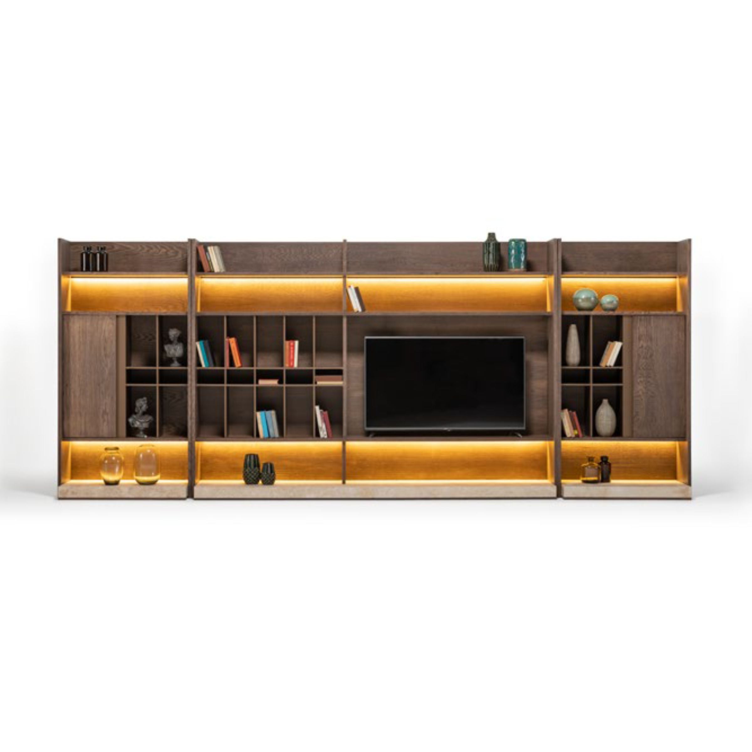 Edessa Wall Unit Bookshelf And Tv Block Edsa-Wall275Tvb -  TV Units - ebarza Furniture UAE | Shop Modern Furniture in Abu Dhabi & Dubai - مفروشات ايبازرا في الامارات | تسوق اثاث عصري وديكورات مميزة في دبي وابوظبي