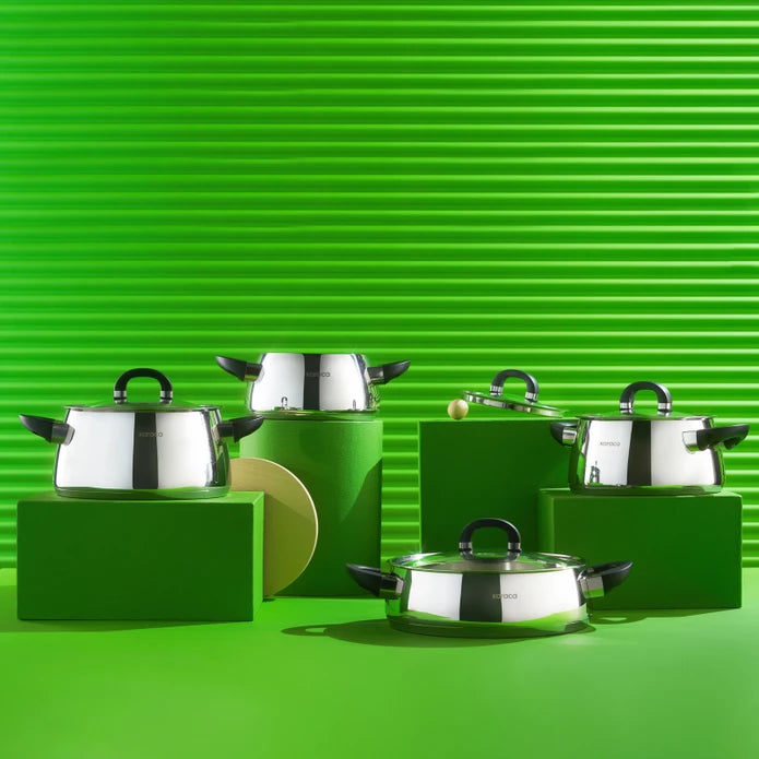 Karaca Retro Enamel Induction Teapot Set, Anthracite - KARACA UK