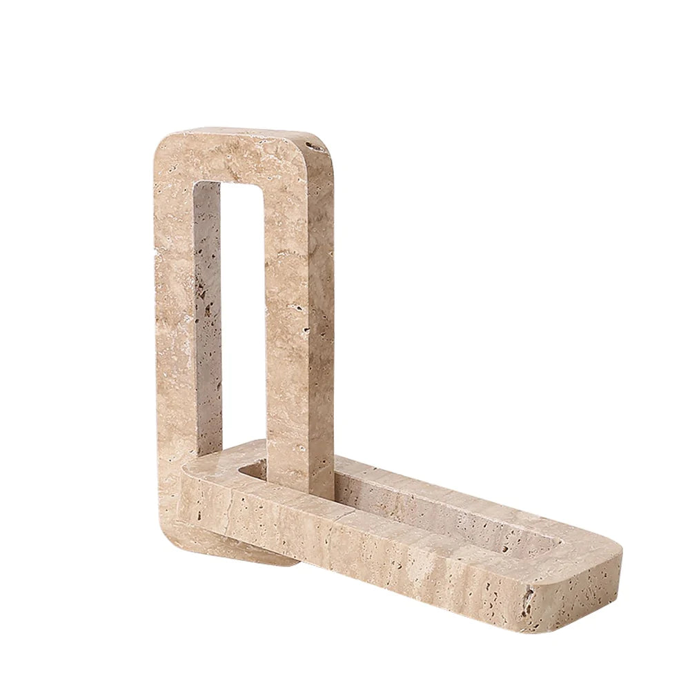 Beige Travertine 2-Link Chain Fb-T2202A -  Home Decor Figurines - ebarza Furniture UAE | Shop Modern Furniture in Abu Dhabi & Dubai - مفروشات ايبازرا في الامارات | تسوق اثاث عصري وديكورات مميزة في دبي وابوظبي