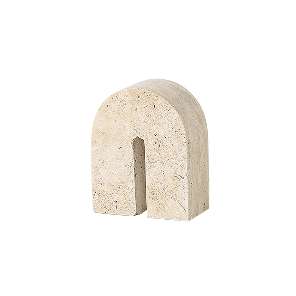 Pre-order 75 Days Delivery - Beige Travertine Arch - Short Fb-T2208B -  Home Decor Figurines | اطلب مسبقًا التسليم خلال 90 يومًا - قوس الترافرتين البيج – قصير - ebarza Furniture UAE | Shop Modern Furniture in Abu Dhabi & Dubai - مفروشات ايبازرا في الامارات | تسوق اثاث عصري وديكورات مميزة في دبي وابوظبي