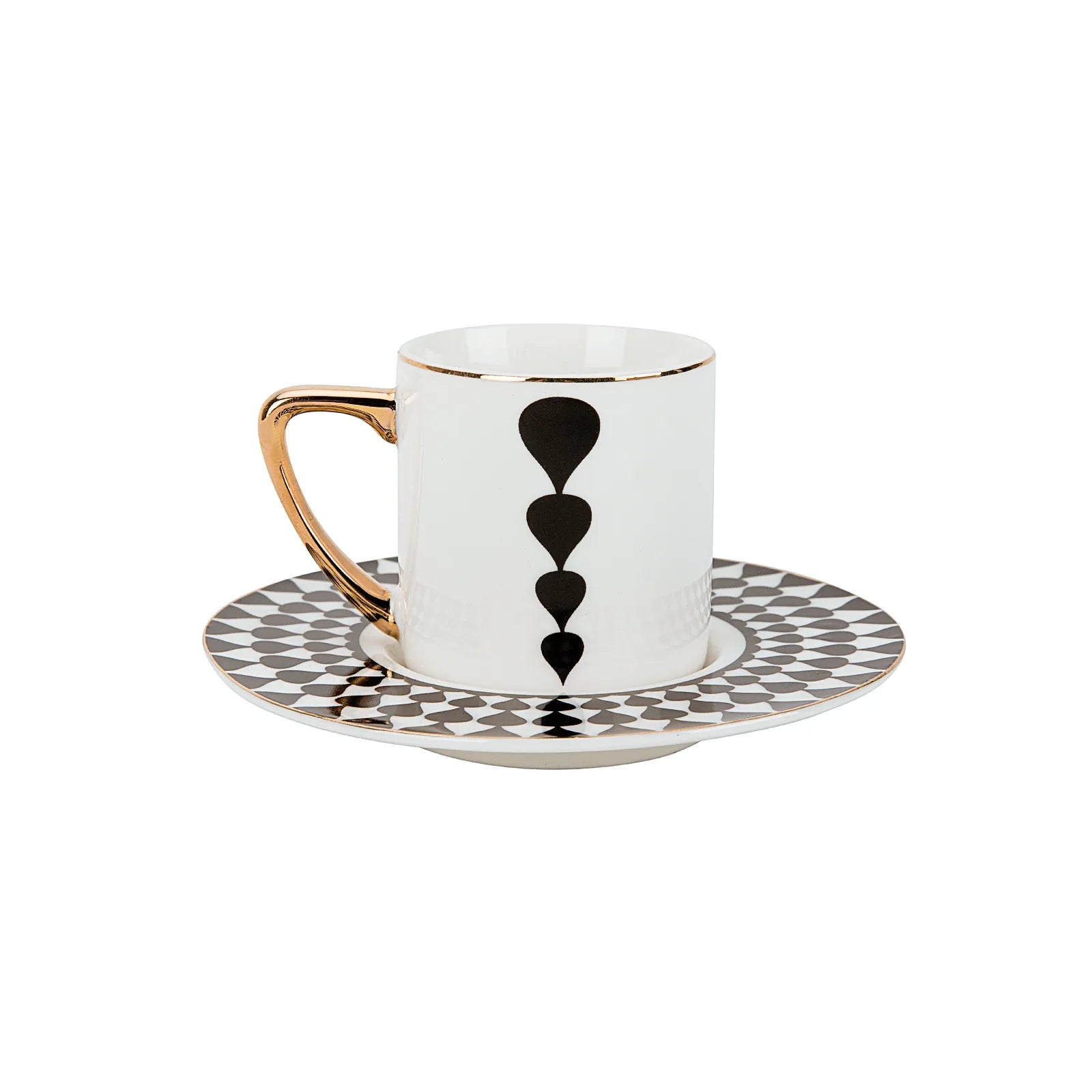 Karaca Black Drop Set Of 6 Coffee Cups 90 Ml 153.01.01.4026 -  Coffee Sets | طقم 6 فناجين قهوة بلاك دروب من كاراجا 90 مل - ebarza Furniture UAE | Shop Modern Furniture in Abu Dhabi & Dubai - مفروشات ايبازرا في الامارات | تسوق اثاث عصري وديكورات مميزة في دبي وابوظبي